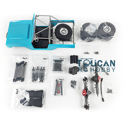 Chassis mit Autoschale für TFL RC-Autos 1/10 4WD SCX10 Rock Radio Controlled Crawler ESC-Motor DIY-Teile Optionale Versionen