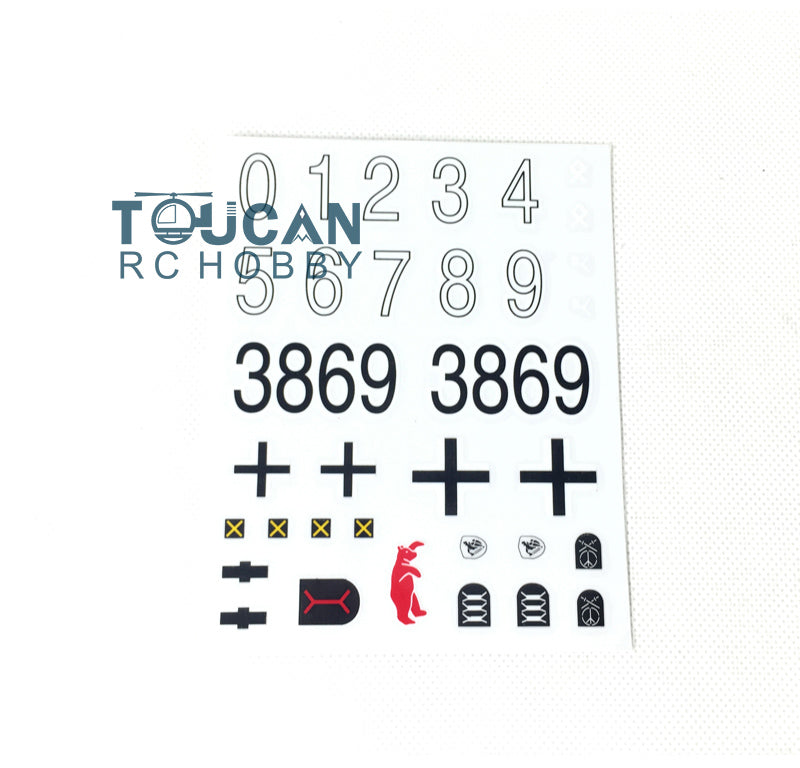 Plastic Rear Panel Accessories Package Decoration Decal Sticker For HL 1/16 JadpanTHer RC Tank 3869 Model Replacement Parts