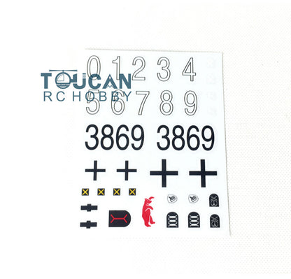 Plastic Rear Panel Accessories Package Decoration Decal Sticker For HL 1/16 JadpanTHer RC Tank 3869 Model Replacement Parts
