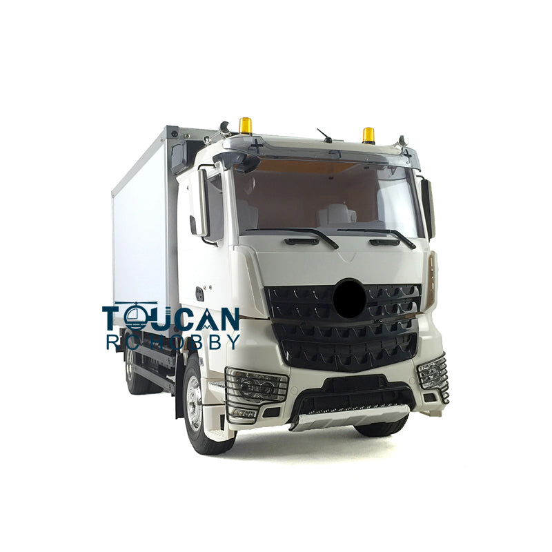 Toucanrc 1/14 2-Achsen-Lieferwagen DIY Kunststoffbehälter RC Sattelzugmaschine Modellmotor für Tamiyaya Anhängerfahrzeuge