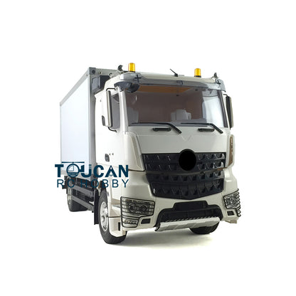 Toucanrc 1/14 2-Achsen-Lieferwagen DIY Kunststoffbehälter RC Sattelzugmaschine Modellmotor für Tamiyaya Anhängerfahrzeuge