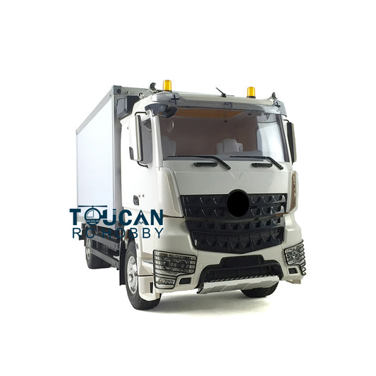 Toucanrc 1/14 2-Achsen-Lieferwagen DIY Kunststoffbehälter RC Sattelzugmaschine Modellmotor für Tamiyaya Anhängerfahrzeuge