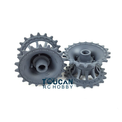 Plastic Tracks Road Wheels Sprockets Idlers Armors Turret Cupola Decoration Decal For Henglong 1/16 German Tiger I 3818/Panther 3819 RC Tank Parts