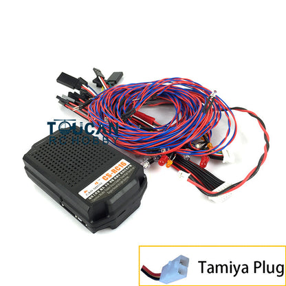 IN Stock CS RC16 2 in 1 Light Sound System Set 1.5 Inches Speaker for 1/14 RC Crawler Tractor Trucks Off-road Vehicle DIY Acceessories