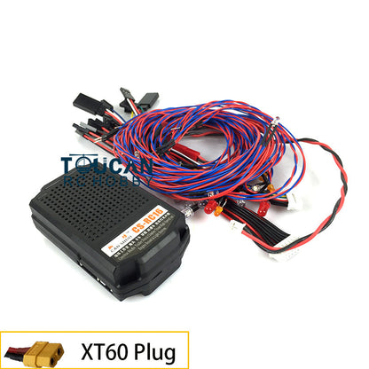 CS RC16 2 in 1 Sound Light System 2 Inches Speaker for 1/14 RC Crawler Tractor Trucks Off-road Vehicle Model DIY Acceessories