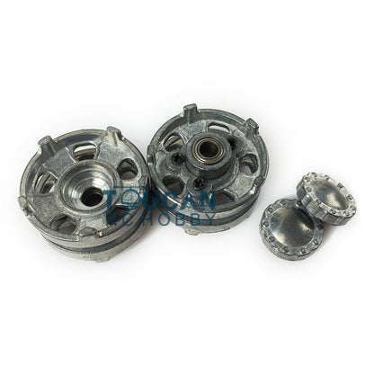 Metal Paired Single Linkages Tracks Sprockets Idlers Upper Hull Guard Plate Net For HL 1/16 Scale Russian T90 RC Tank 3938 Model