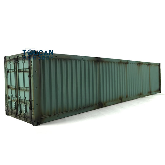 Toucanhobby 40ft Painted Metal Frame Plastic Container Box forya 1/14 Tractor Truck Remote Control Cars Semi Trailer