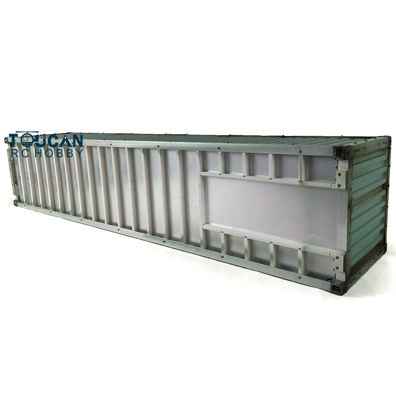 Toucanhobby 40ft lackierter Metallrahmen-Kunststoffbehälter für Tamiyaya 1/14 Sattelzugmaschinen, ferngesteuerte Autos, Sattelauflieger
