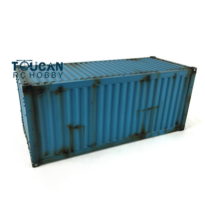 Toucanhobby 40ft lackierter Metallrahmen-Kunststoffbehälter für Tamiyaya 1/14 Sattelzugmaschinen, ferngesteuerte Autos, Sattelauflieger