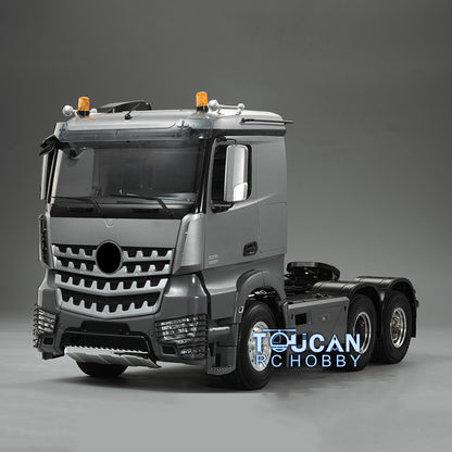 Toucanrc Lackiertes 1/14 RC Sattelzugmaschine 6x4 KIT 35T Motor 3 Achsen DIY Modell für TAMIYA Spielzeugfahrzeuge