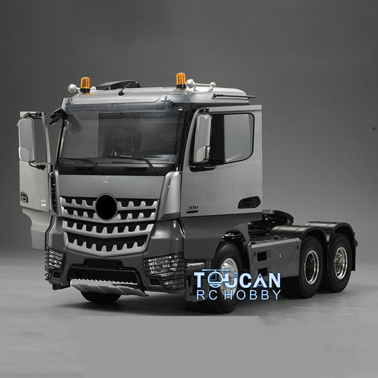 Toucanrc Lackiertes 1/14 RC Sattelzugmaschine 6x4 KIT 35T Motor 3 Achsen DIY Modell für TAMIYA Spielzeugfahrzeuge