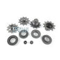 Metal Tracks Sprockets Idlers Adjuster Driving Axle Bearing Suspension Arms Protection Net For HL RC 1/16 3889 Tank Model Parts