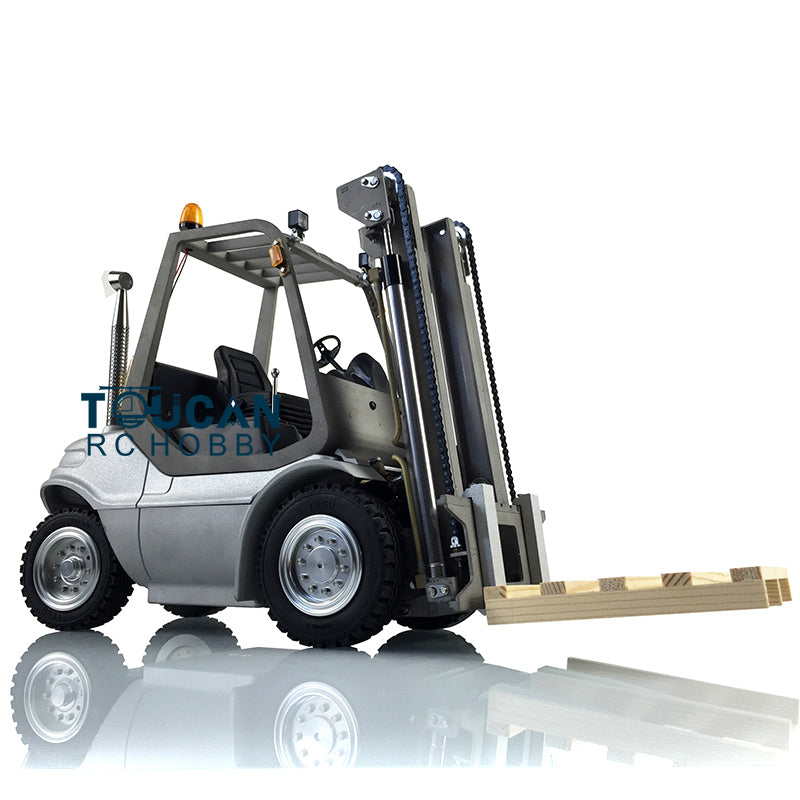 TOUCAN RC HOBBY LESU RC 1/14 Hydraulic forklift Transfer Car Truck Model ESC Motor Light Sound System Metal Front Rear Wheel Hub Toolbox