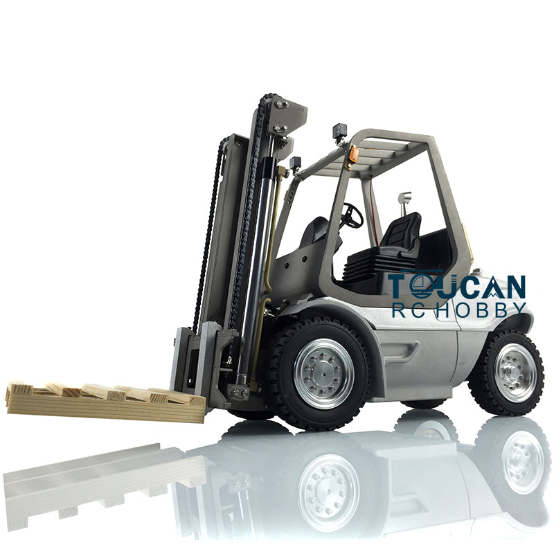 TOUCAN RC HOBBY LESU RC 1/14 Hydraulic forklift Transfer Car Truck Model ESC Motor Light Sound System Metal Front Rear Wheel Hub Toolbox