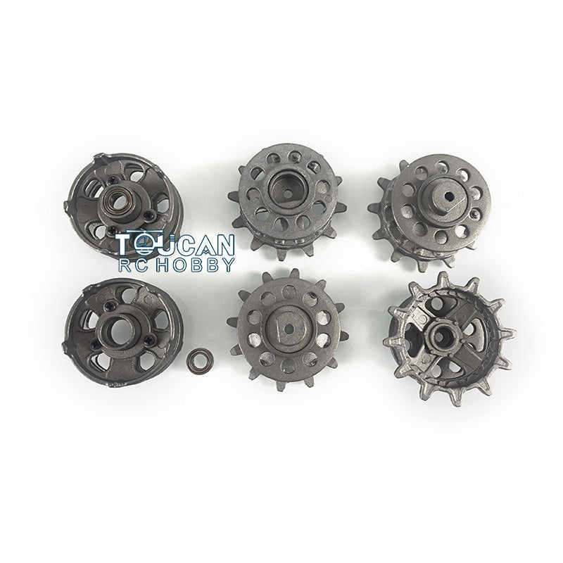 Metal Paired Single Linkages Tracks Sprockets Idlers Upper Hull Guard Plate Net For HL 1/16 Scale Russian T90 RC Tank 3938 Model