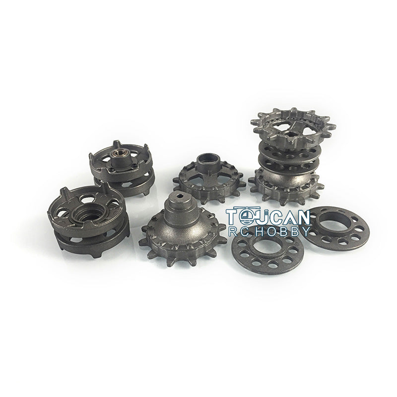 Metal Paired Single Linkages Tracks Sprockets Idlers Upper Hull Guard Plate Net For HL 1/16 Scale Russian T90 RC Tank 3938 Model