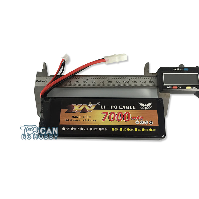 IN Stock 1/16 Henglong 7.4V 7000MAH Lipo Battery With XT60 Charger Plug Balanced Charging Board Electronic Parts For 3818/3819 RC Tank Model