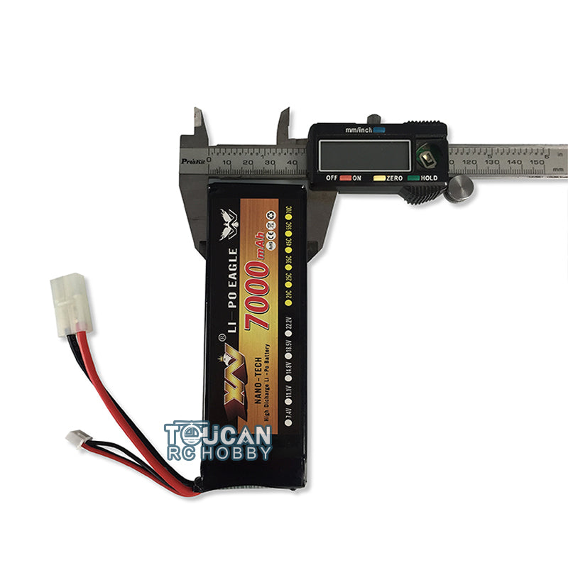 IN Stock 1/16 Henglong 7.4V 7000MAH Lipo Battery With XT60 Charger Plug Balanced Charging Board Electronic Parts For 3818/3819 RC Tank Model