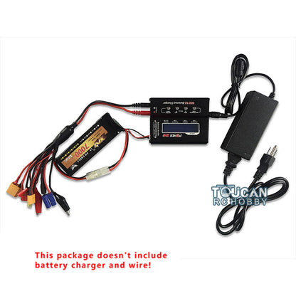IN Stock 1/16 Henglong 7.4V 7000MAH Lipo Battery With XT60 Charger Plug Balanced Charging Board Electronic Parts For 3818/3819 RC Tank Model