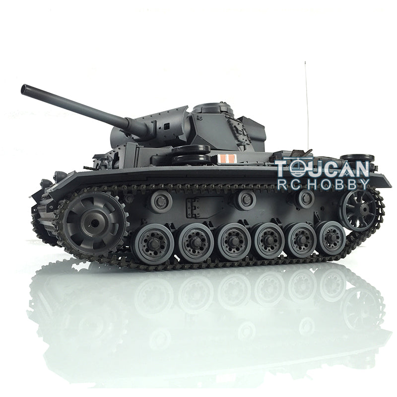 Henglong 1/16 TK7.0 Promotion Panzer III L RTR RC Tank 3848 Infrared Combat BB 360 Degrees Turret Smoke Metal Tracks Sprockets Idlers Barrel