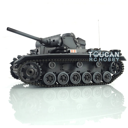 Henglong 1/16 TK7.0 Promotion Panzer III L RTR RC Tank 3848 Infrared Combat BB 360 Degrees Turret Smoke Metal Tracks Sprockets Idlers Barrel