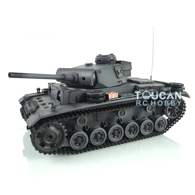 Henglong 2.4G 1/16 TK7.0 Promotion Panzer III L 3848 RTR RC Tank Smoke BB Infrared System Metal Sprockets Idlers Wheels Tracks Gearbox Barrel