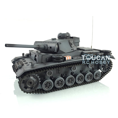 Henglong 2.4G 1/16 TK7.0 Promotion Panzer III L 3848 RTR RC Tank Smoke BB Infrared System Metal Sprockets Idlers Wheels Tracks Gearbox Barrel