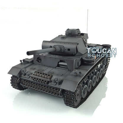 Henglong 2.4G 1/16 TK7.0 Promotion Panzer III L 3848 RTR RC Tank Smoke BB Infrared System Metal Sprockets Idlers Wheels Tracks Gearbox Barrel
