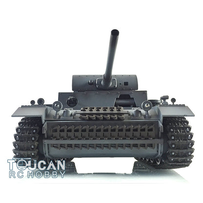 Henglong 1/16 TK7.0 Plastic German Panzer III L 3848 RTR RC Tank Model Infrared System BB Unit Smoke Lights 2 Sounds Metal Barrel