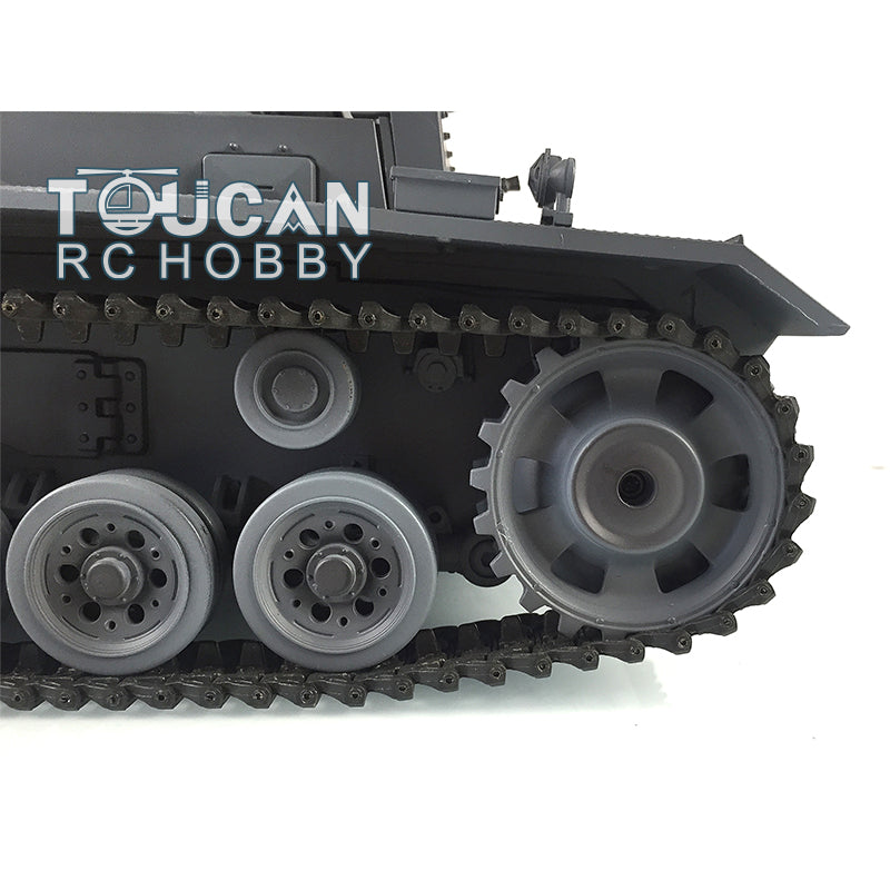 Henglong 1/16 TK7.0 Plastic German Panzer III L 3848 RTR RC Tank Model Infrared System BB Unit Smoke Lights 2 Sounds Metal Barrel