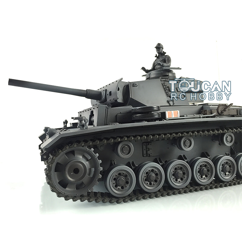 Henglong 1/16 TK7.0 Promotion Panzer III L RTR RC Tank 3848 Infrared Combat BB 360 Degrees Turret Smoke Metal Tracks Sprockets Idlers Barrel