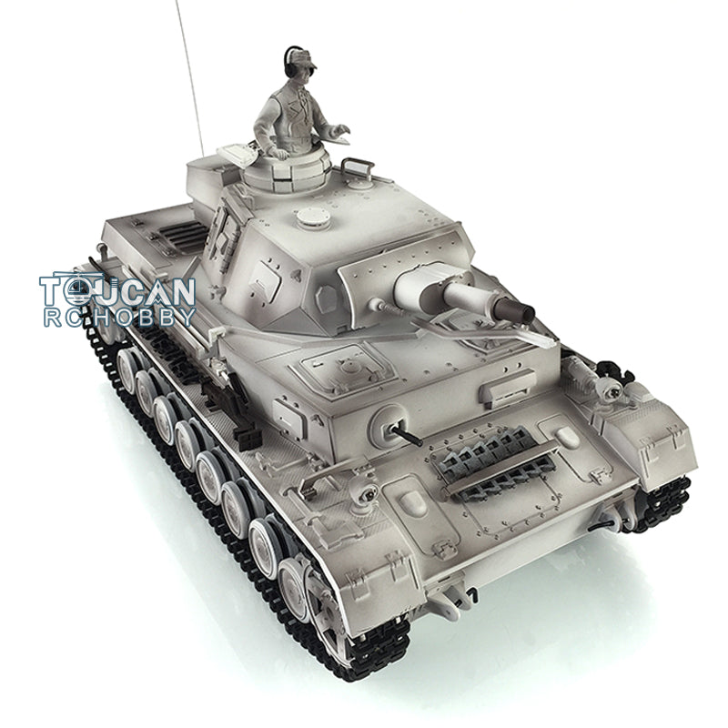 Henglong Plastic 1/16 TK7.0 German Panzer IV F 3858 RTR RC Tank Model Infrared System BB Unit Smoke Lights 2 Sounds Metal Barrel
