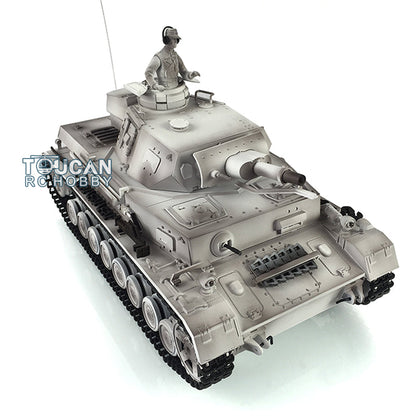 Henglong Plastic 1/16 TK7.0 German Panzer IV F 3858 RTR RC Tank Model Infrared System BB Unit Smoke Lights 2 Sounds Metal Barrel