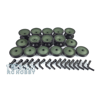 Plastic Tracks Sprockets Road Wheels With Plastic Suspension Idlers For HengLong 1/16 3869/3879 RC Tank Vehicle DIY Model