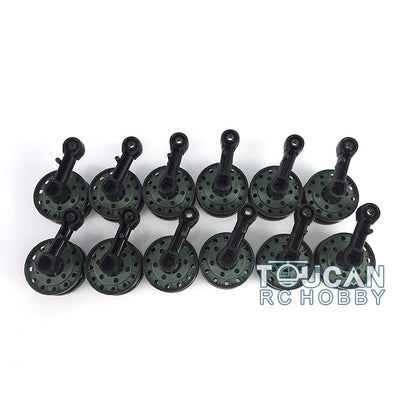 Plastic Tracks Sprockets Road Wheels Idlers Telescopic Barrel Accessories Pack Decal For Henglong DIY 1/16 RC 3878 Tank Model