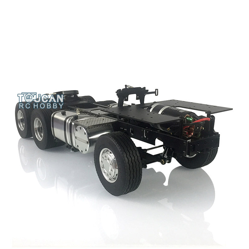 TOUCAN RC HOBBY LESU 1/14 6*4 Metal Chassis for RC Tractor Trailer Truck Model Car W/ Motor Servo Tailight Fender Car shell Rubber Tire