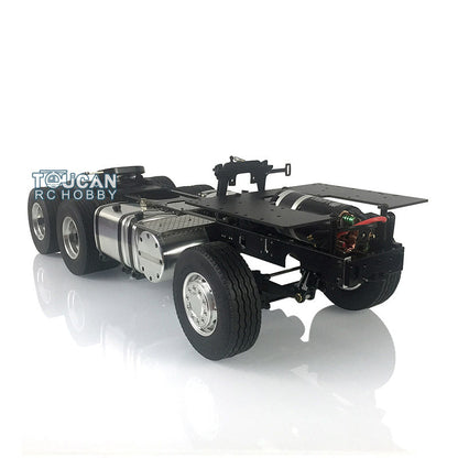 TOUCAN RC HOBBY LESU 1/14 6*4 Metal Chassis for RC Tractor Trailer Truck Model Car W/ Motor Servo Tailight Fender Car shell Rubber Tire