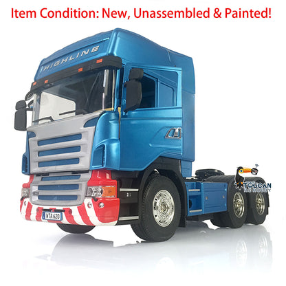 1/14 Toucanrc Highline RC Sattelzugmaschine DIY Automodell Blau lackierter Motor für ferngesteuerte TAMIYA Fahrzeuge