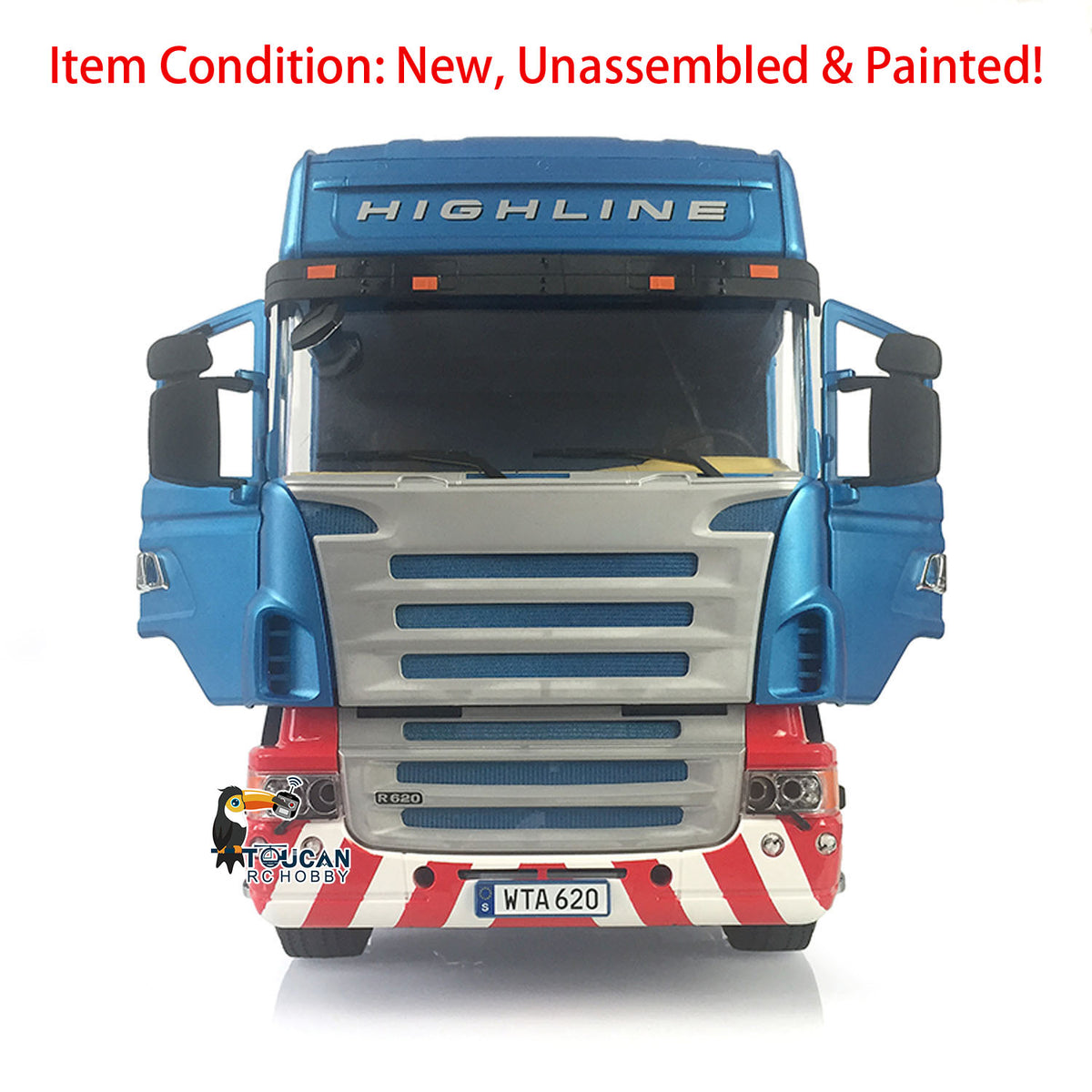 1/14 Toucanrc Highline RC Sattelzugmaschine DIY Automodell Blau lackierter Motor für ferngesteuerte TAMIYA Fahrzeuge