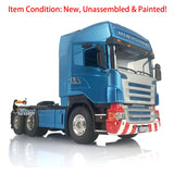 1/14 Toucanrc Highline RC Tractor Truck DIY Car Model Blue Painted Motor for Remote Control Vehicles