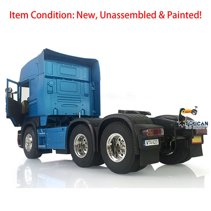 1/14 Toucanrc Highline RC Sattelzugmaschine DIY Automodell Blau lackierter Motor für ferngesteuerte TAMIYA Fahrzeuge
