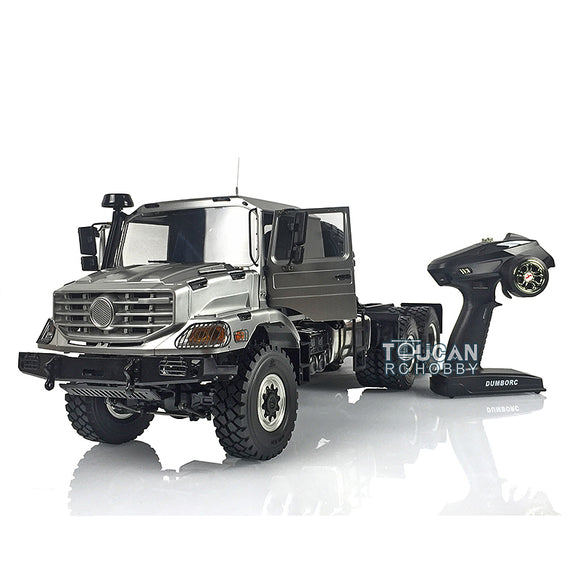 26.5Inches JDM 1/14 Metal 6X6 Remote Control Off Road Tractor Truck 2Speed Gearbox Differential Axles Metal Chassis No Battery