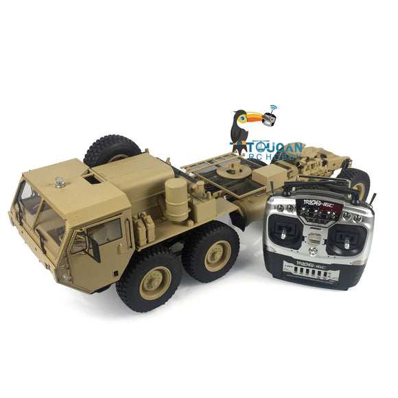HG Painted 1/12 8X8 Military RC Truck P802 Remote Control Car ESC Servo Motor Light Sound System Metal Chassis