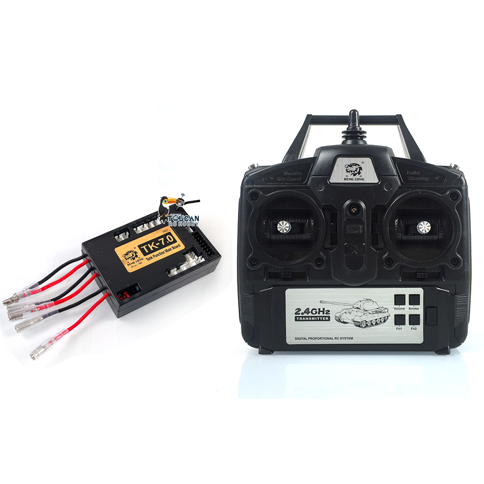 1/16 Scale RC Henglong Tank 2.4Ghz 7.0 Generation Radio System Transmitter Multi-Function Main Board Leopard 2A6 M1A2 Sound