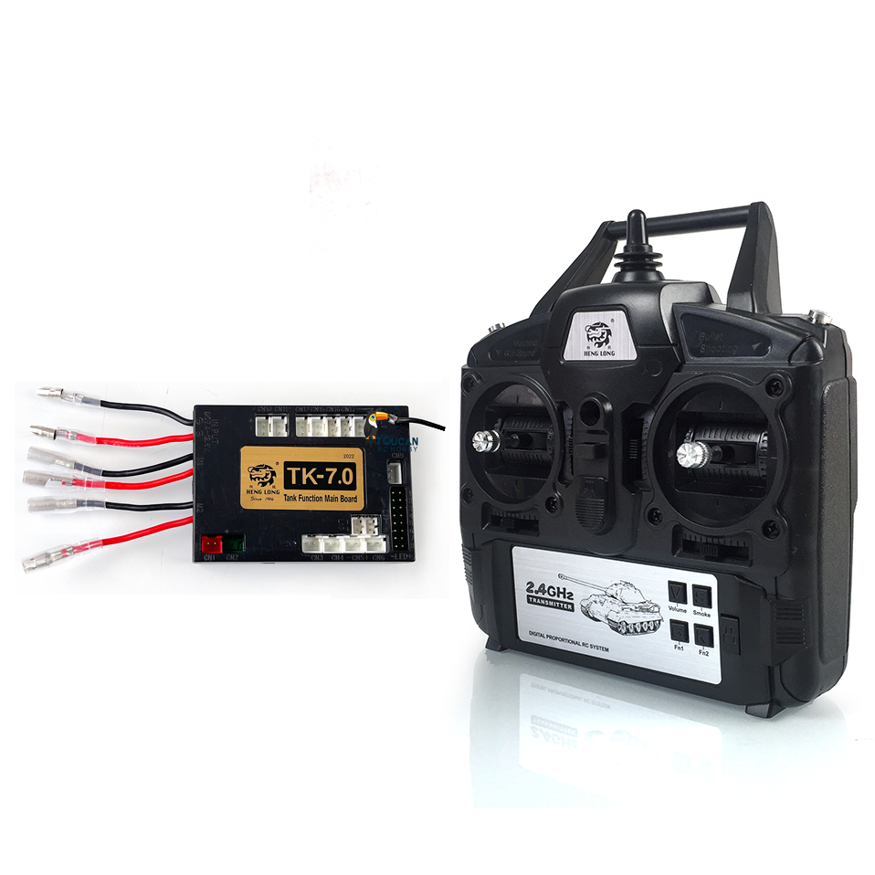 1/16 Scale RC Henglong Tank 2.4Ghz 7.0 Generation Radio System Transmitter Multi-Function Main Board Leopard 2A6 M1A2 Sound
