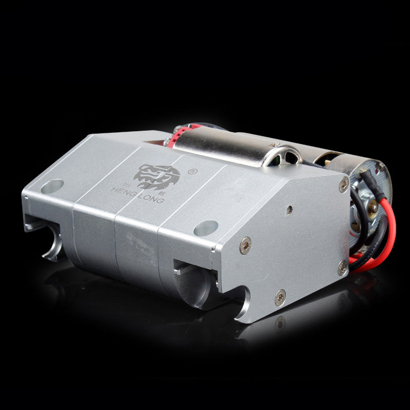 Henglong 1/16 Double Flow CNC Metal Gearbox L65mm 55mm H65mm 60mm With Gear Ratio 1/39 For RC Metal Tank Vehicle Accessory