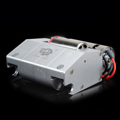 Henglong 1/16 Double Flow CNC Metal Gearbox L65mm 55mm H65mm 60mm With Gear Ratio 1/39 For RC Metal Tank Vehicle Accessory
