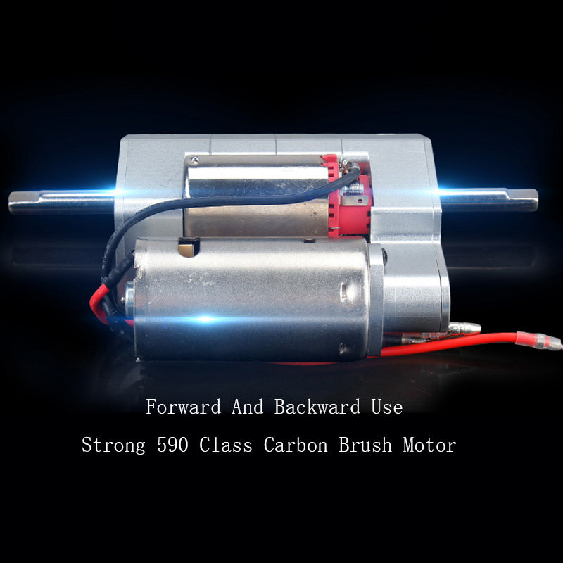 Henglong 1/16 Double Flow CNC Metal Gearbox L65mm 55mm H65mm 60mm With Gear Ratio 1/39 For RC Metal Tank Vehicle Accessory