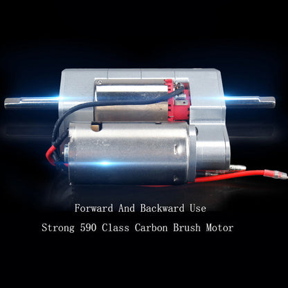 Henglong 1/16 Double Flow CNC Metal Gearbox L65mm 55mm H65mm 60mm With Gear Ratio 1/39 For RC Metal Tank Vehicle Accessory