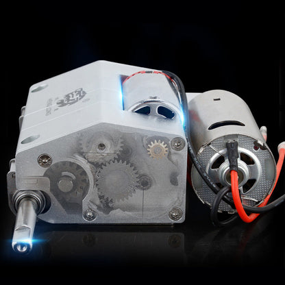 Henglong 1/16 Double Flow CNC Metal Gearbox L65mm 55mm H65mm 60mm With Gear Ratio 1/39 For RC Metal Tank Vehicle Accessory
